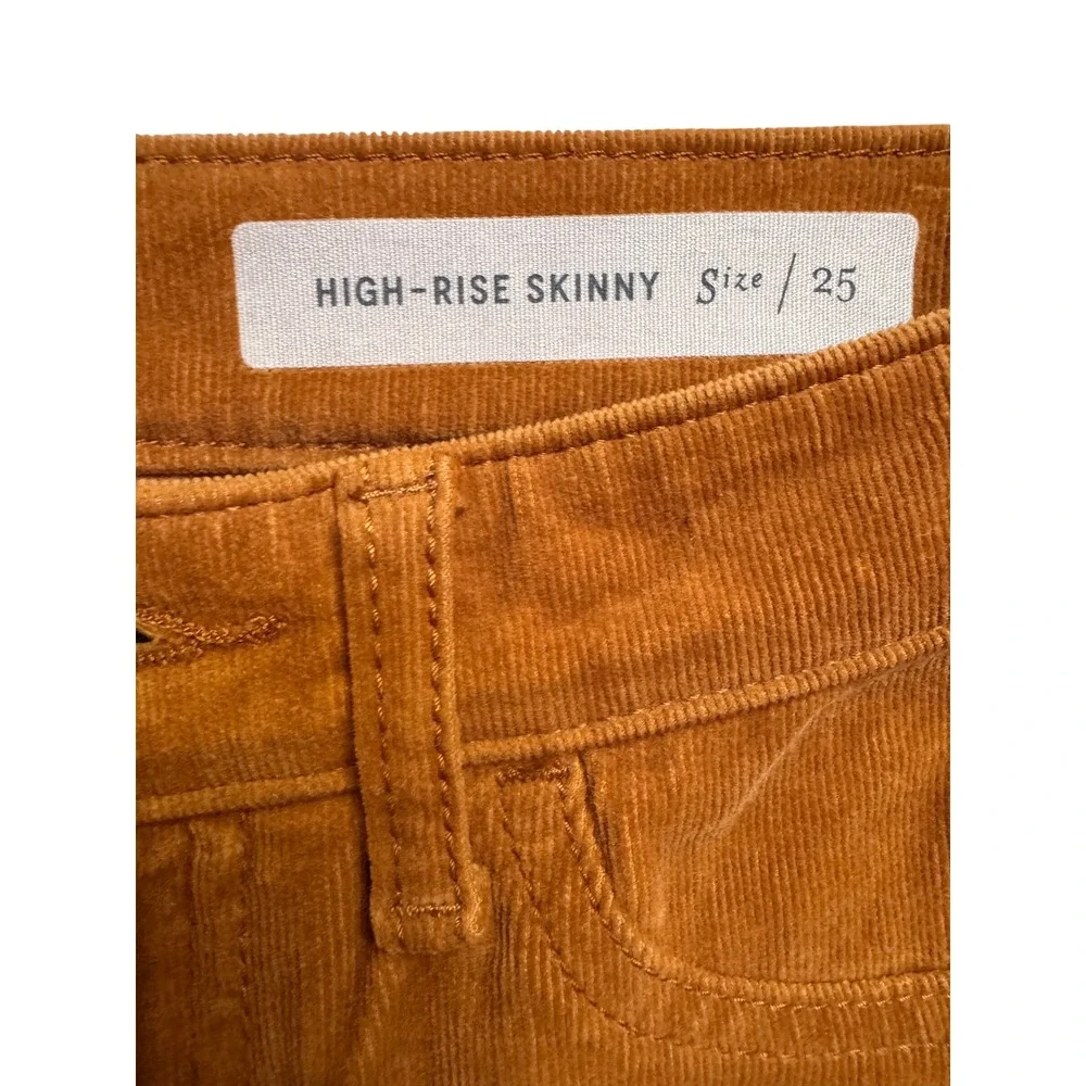 Anthropologie Pilcro Brown Corduroy‎ High Rise Skinny Pants Size 25